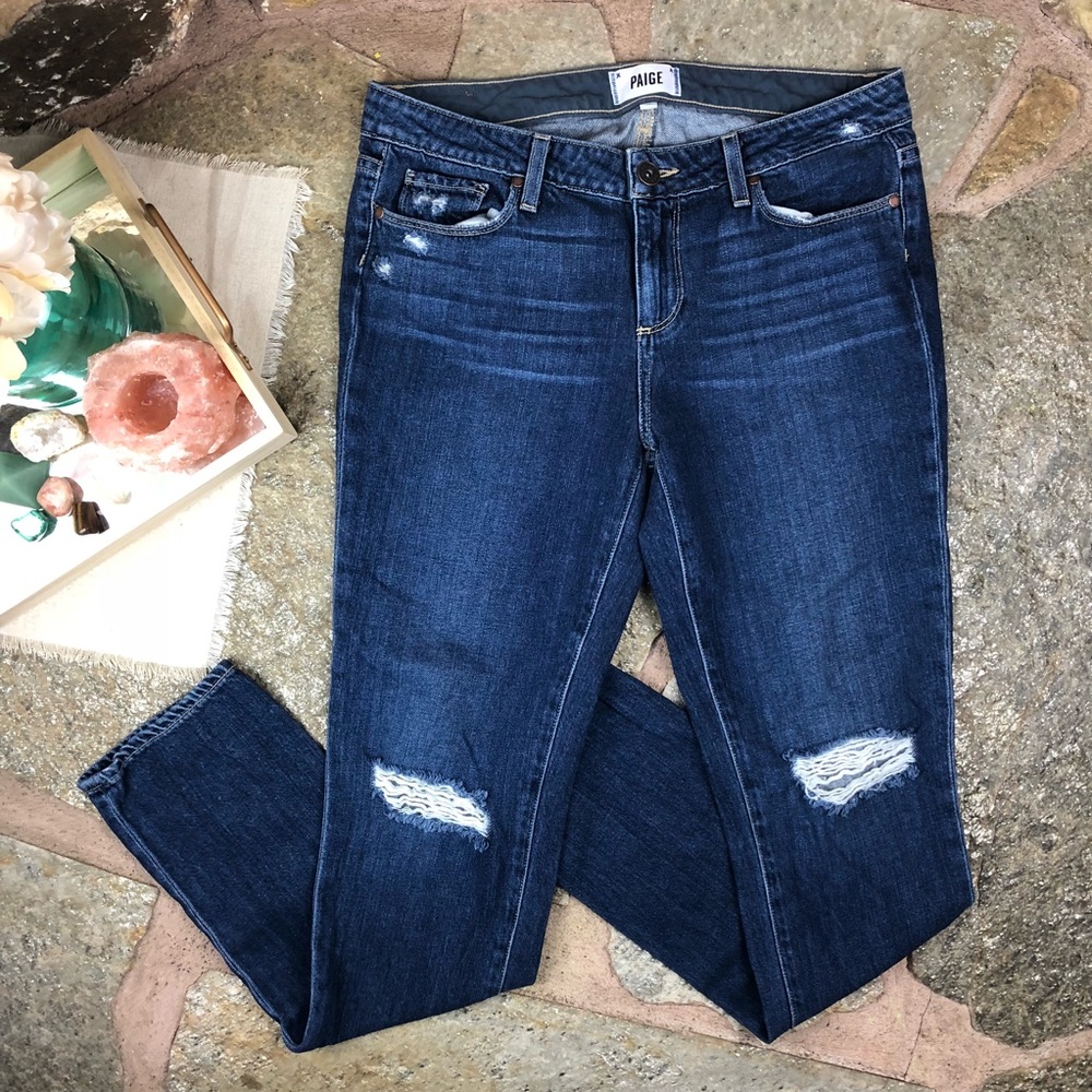 Paige Jimmy Jimmy Skinny Distressed Jeans Size 28